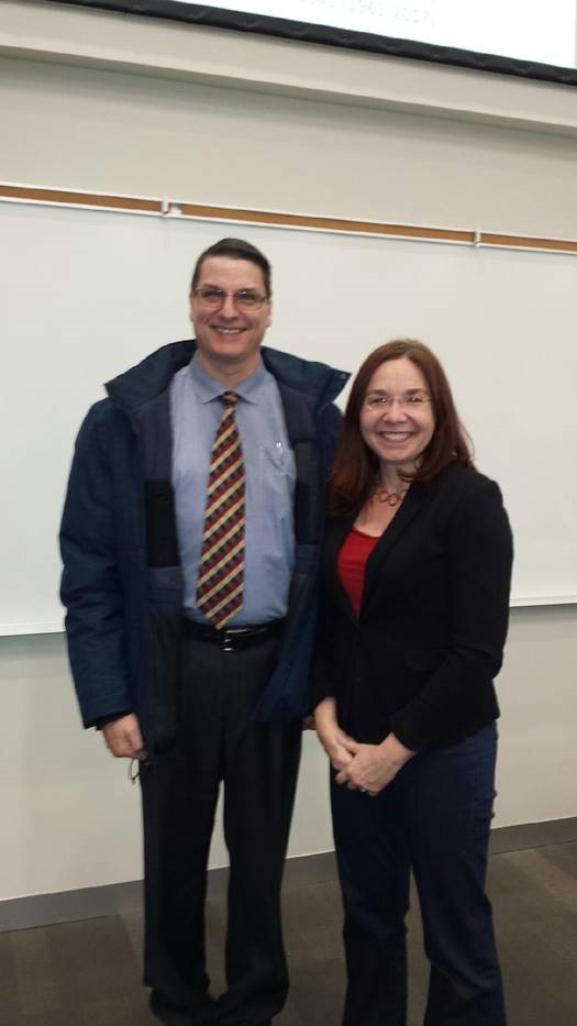 Picture of Brad Stewart of Dynamica Machine Design and Dr Katharine Hayhoe